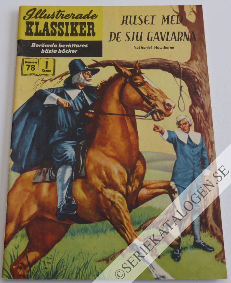 Framsida på Illustrerade Klassiker #78 - Huset med de sju gavlarna (1959)