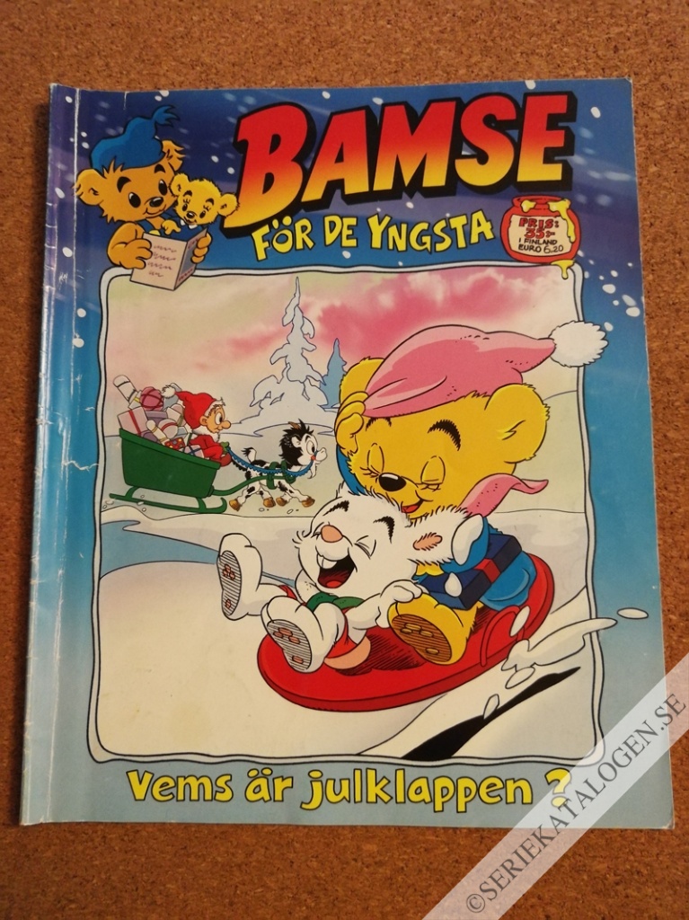 Framsida på Bamse för de yngsta Vems är julklappen? (2015)