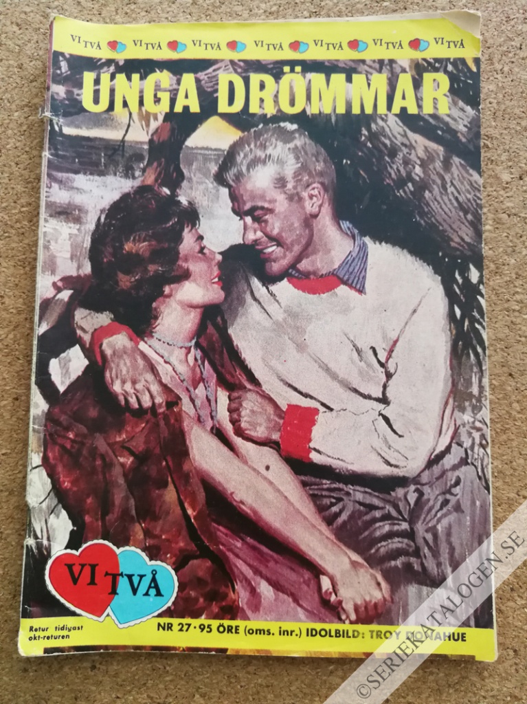 Framsida på Vi två-biblioteket #27 - Unga drömmar (1962)