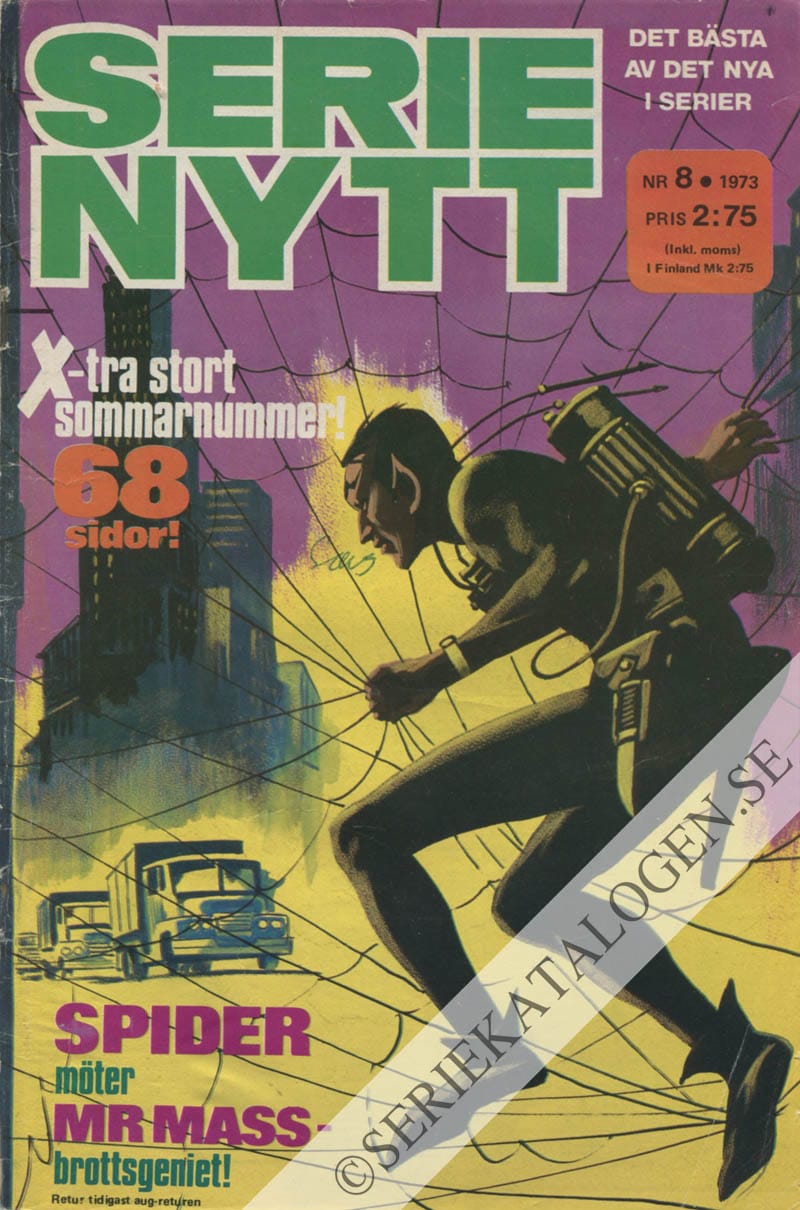 Framsida på Serie-Nytt #8 (1973)