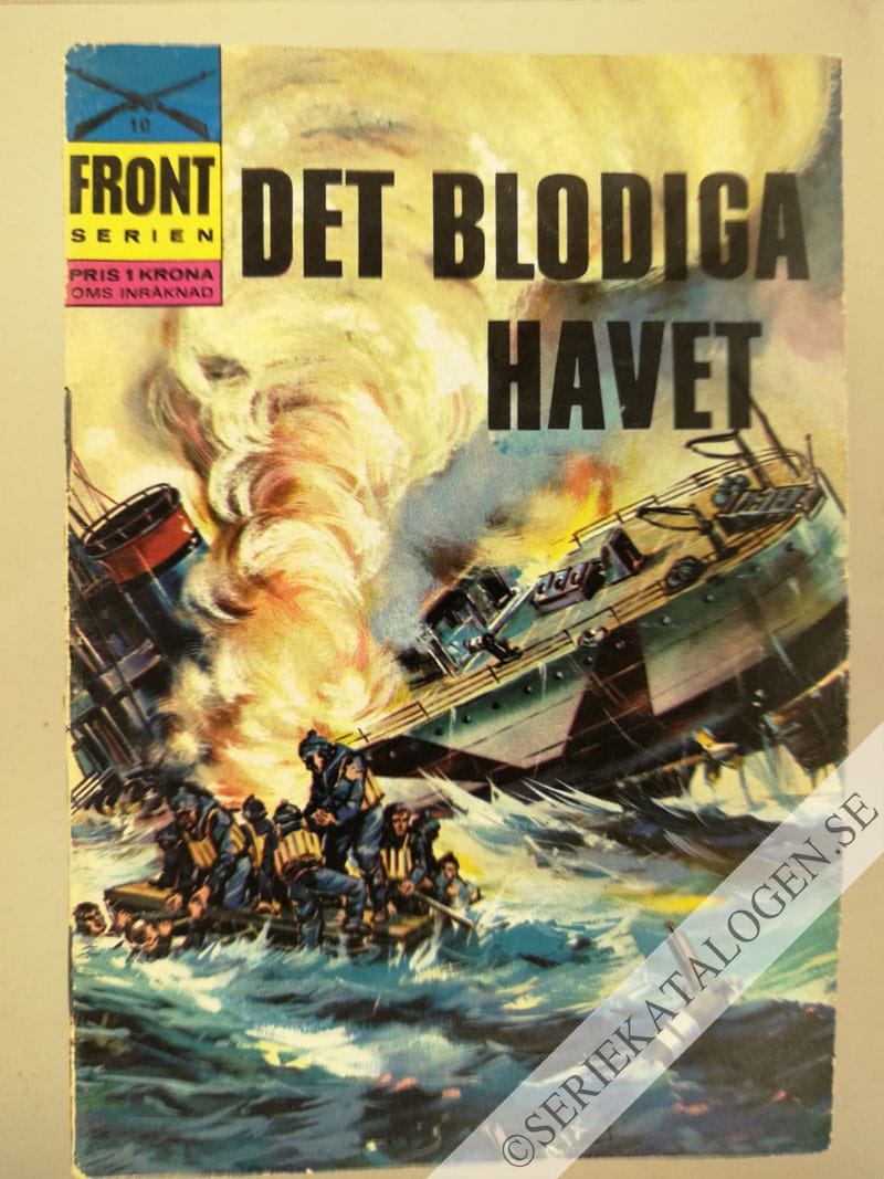 Framsida på Frontserien Det blodiga havet (1965)