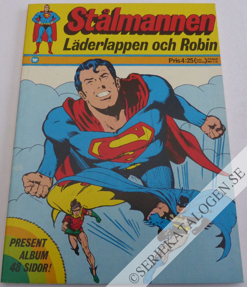 Framsida på Stålmannen, Läderlappen och Robin # (1973)