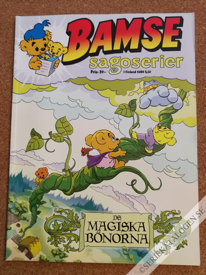 Framsida på Bamse sagoserier De magiska bönorna (2018)