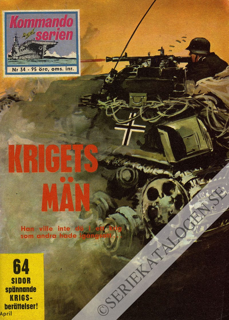 Framsida på Kommandoserien Krigets män (1964)