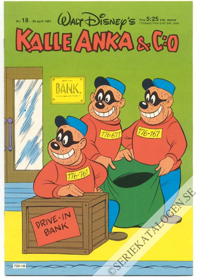 Framsida på Kalle Anka & C:o #18 (1981)