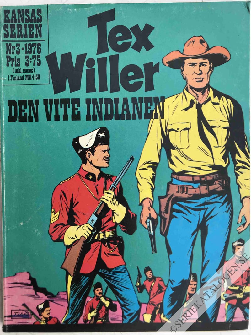 Framsida på Kansasserien Tex Willer och den vite indianen (1976)