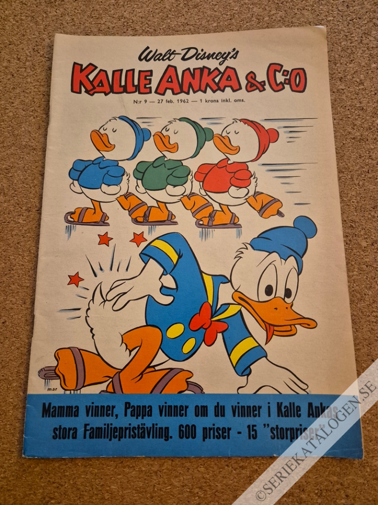 Framsida på Kalle Anka & C:o #9 (1962)