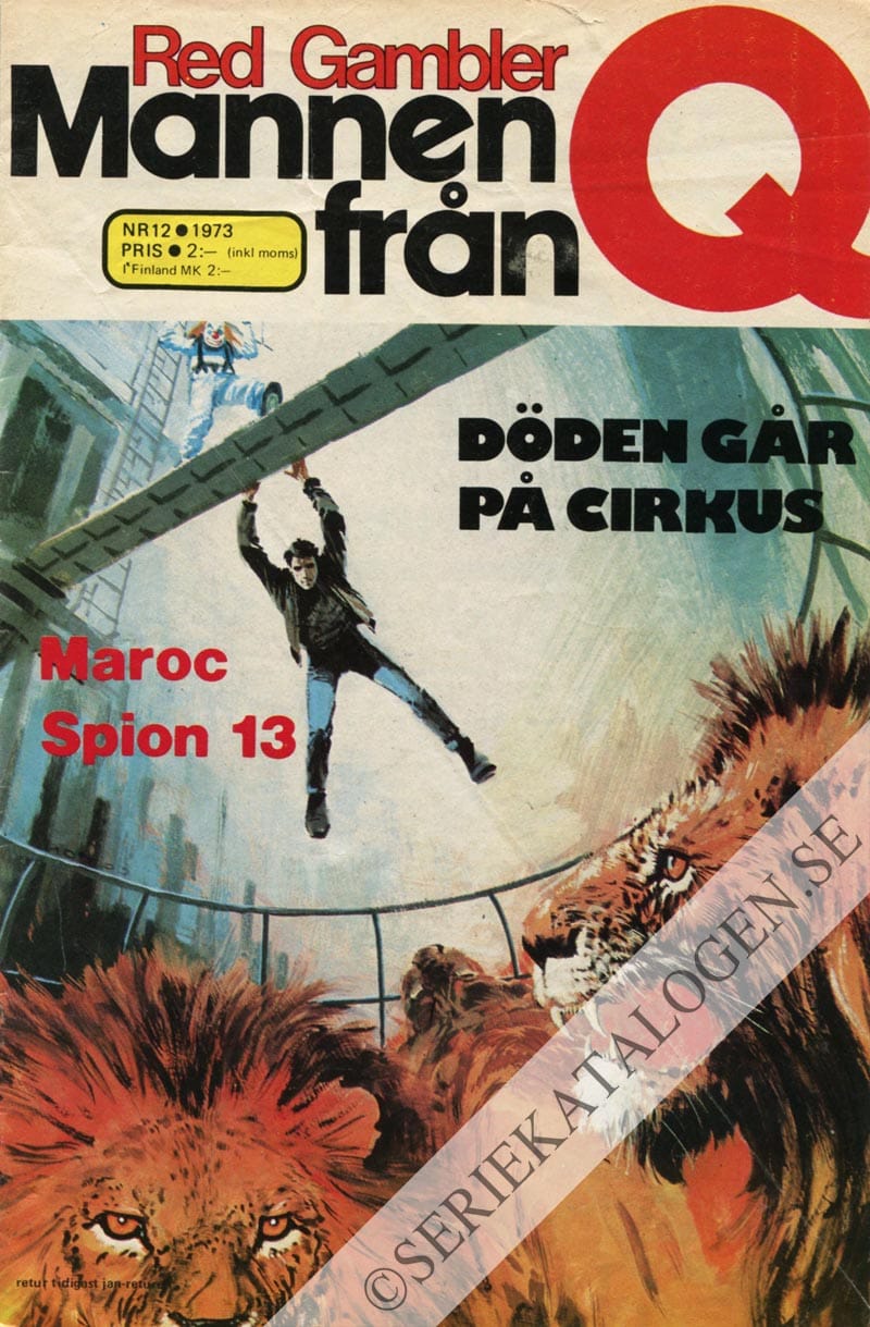 Framsida på Red Gambler - Mannen från Q #12 (1973)