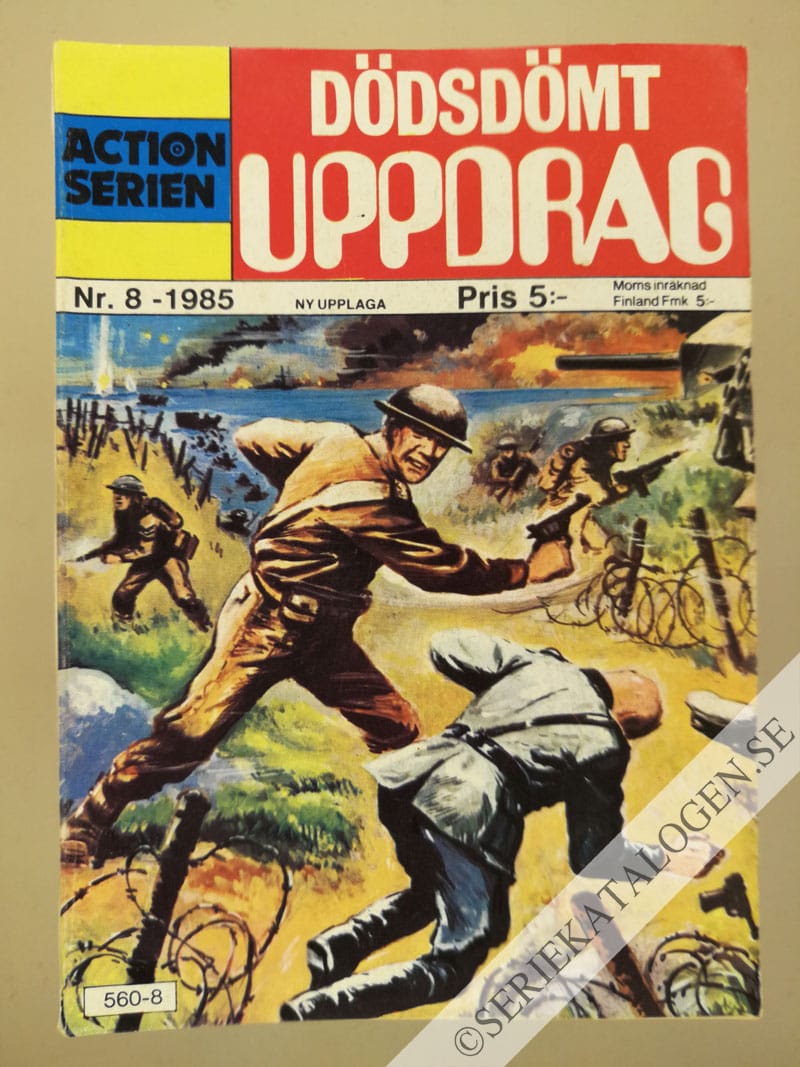 Framsida på Actionserien #8 - Dödsdömt uppdrag (1985)