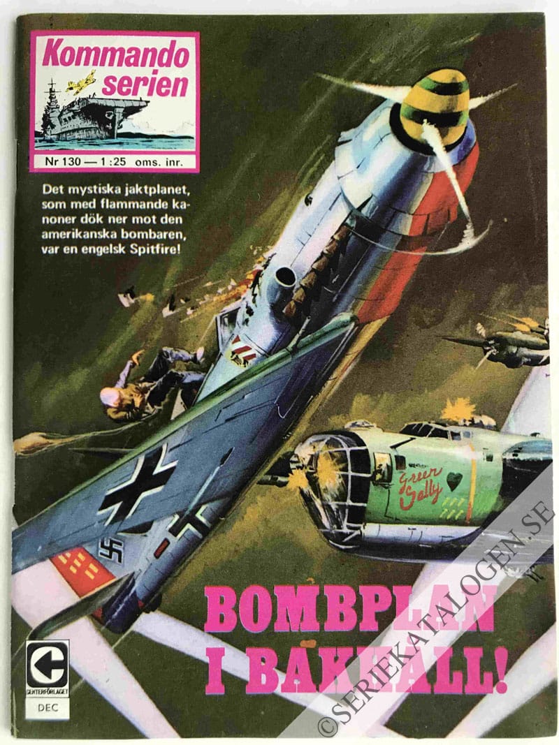 Framsida på Kommandoserien #130 - Bombplan i bakhåll! (1967)
