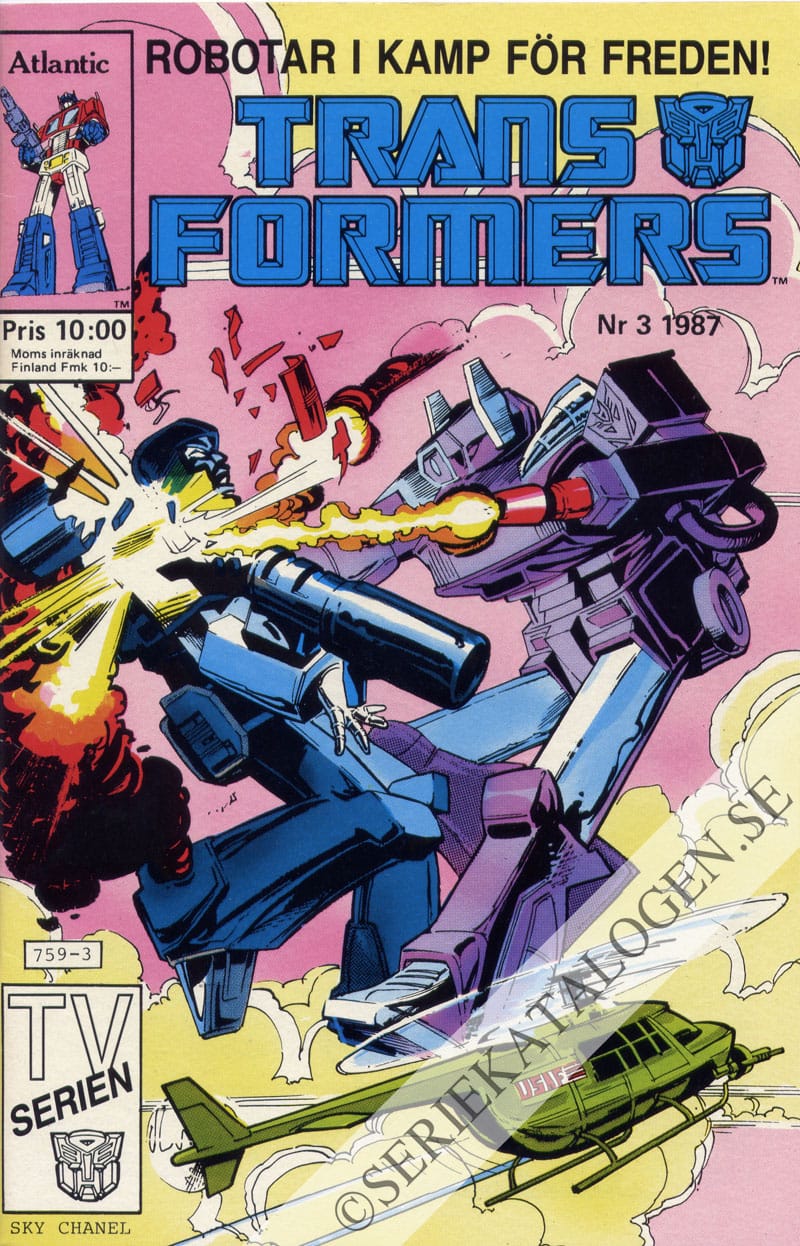 Framsida på Transformers #3 (1987)