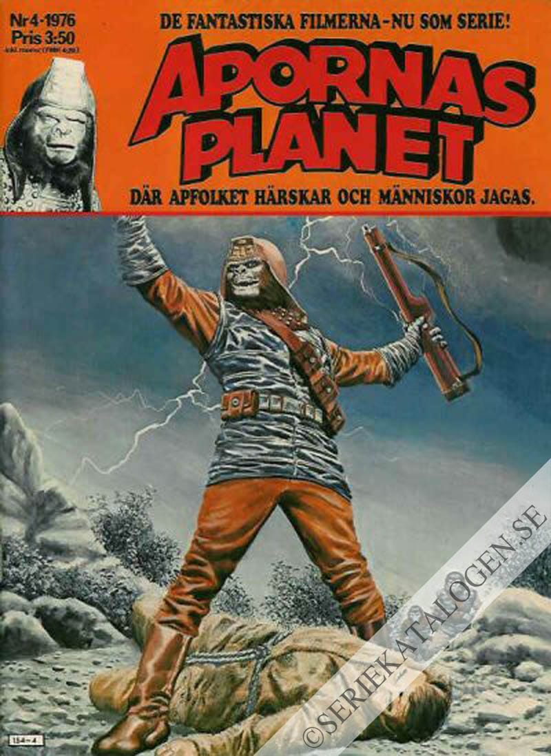 Framsida på Apornas planet #4 (1976)
