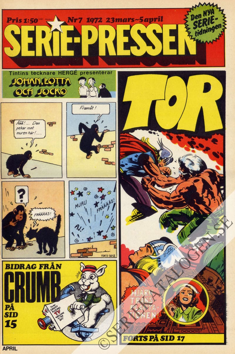 Framsida på Seriepressen #7 (1972)