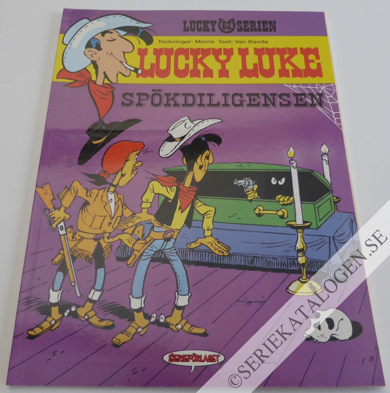 Framsida på Lucky Lukes äventyr #62 - Spökdiligensen (1993)