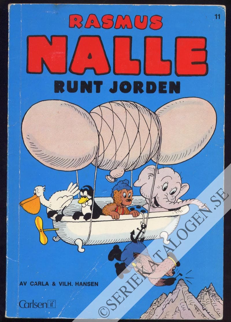 Framsida på Rasmus Nalle runt jorden (1972)