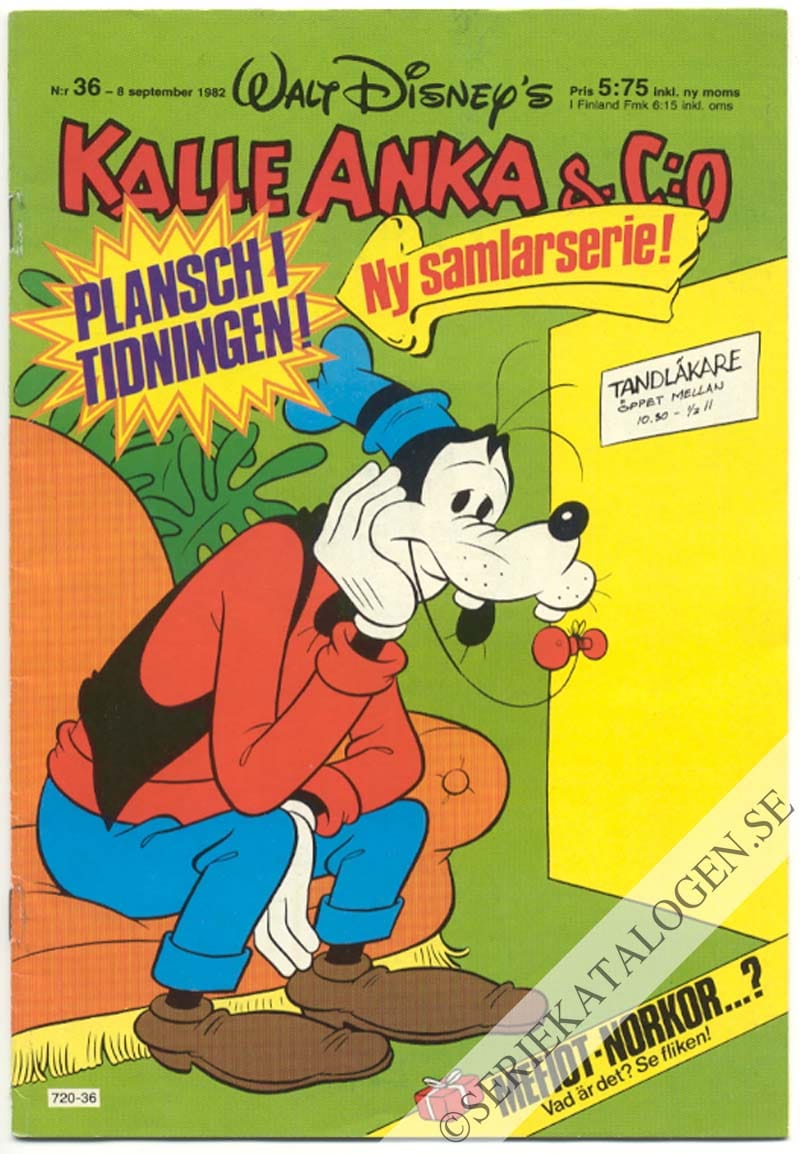 Framsida på Kalle Anka & C:o #36 (1982)