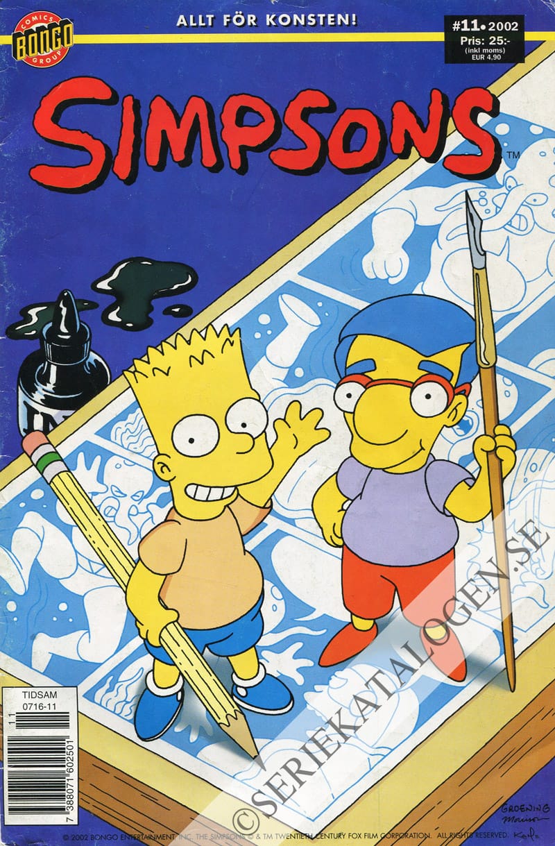 Framsida på Simpsons #11 (2002)