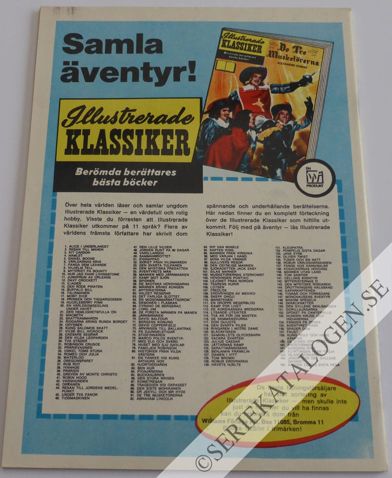 Baksida på Skriet från vildmarken (1968)