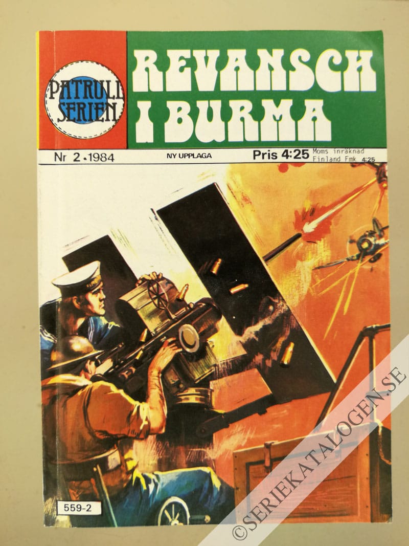 Framsida på Patrullserien #2 - Revansch i Burma (1984)