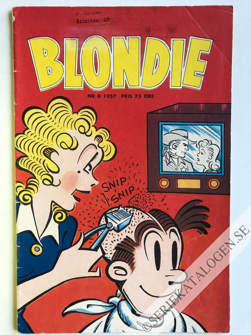 Framsida på Blondie #8 (1957)