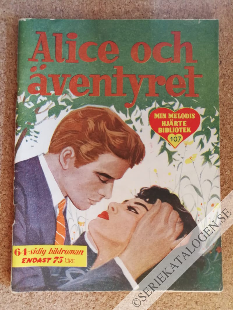 Framsida på Min melodis hjärtebibliotek Alice och äventyret (1958)