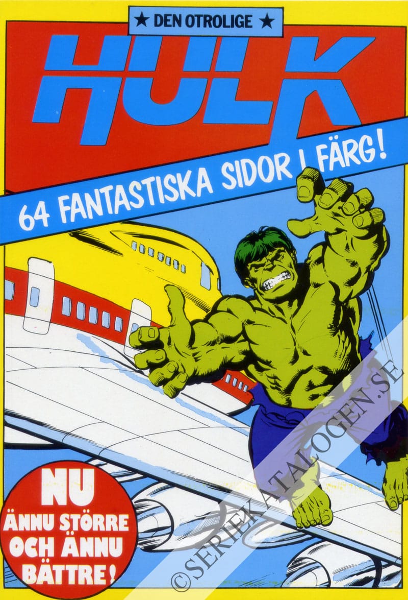 Framsida på Den otrolige Hulk 64 fantastiska sidor i färg (1982)