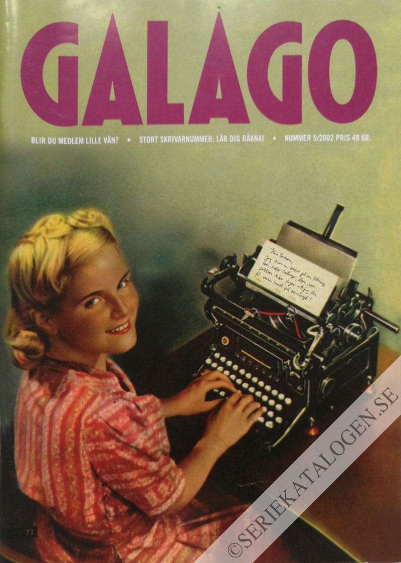Framsida på Galago #5 (2002)