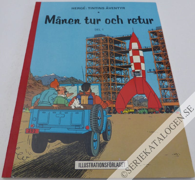 Framsida på Tintins äventyr Månen tur och retur, del 1 (1969)