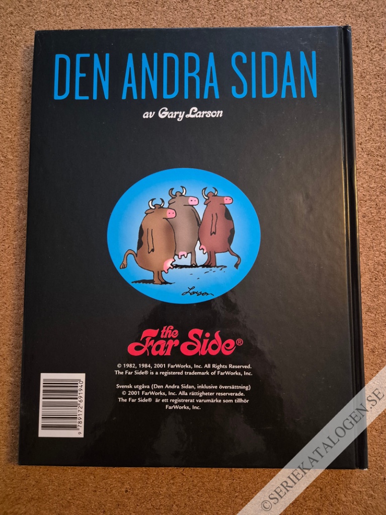 Baksida utan skyddsomslag på Den andra sidan (2001)