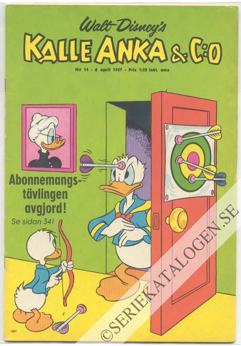 Framsida på Kalle Anka & C:o #14 (1967)