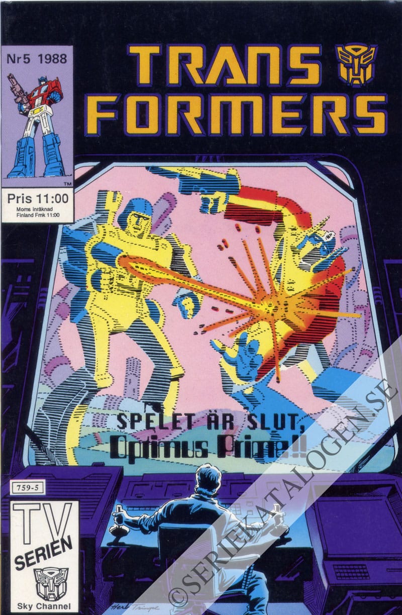 Framsida på Transformers #5 (1988)
