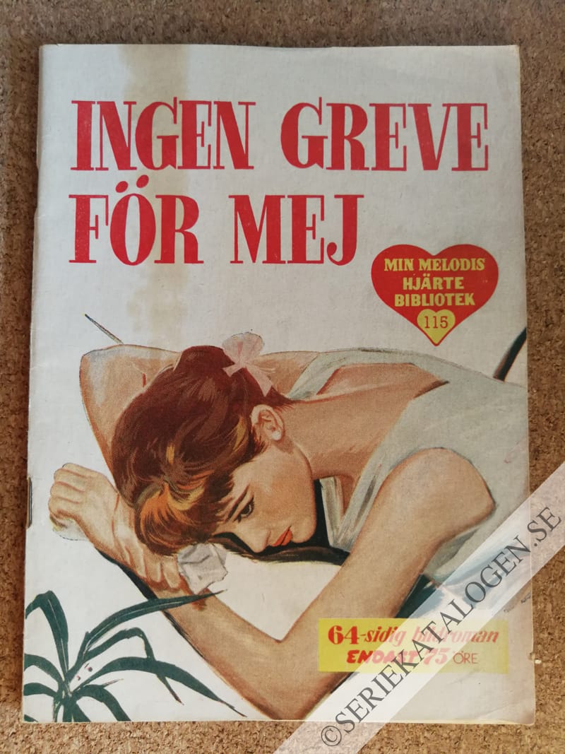 Framsida på Min melodis hjärtebibliotek Ingen greve för mig (1958)