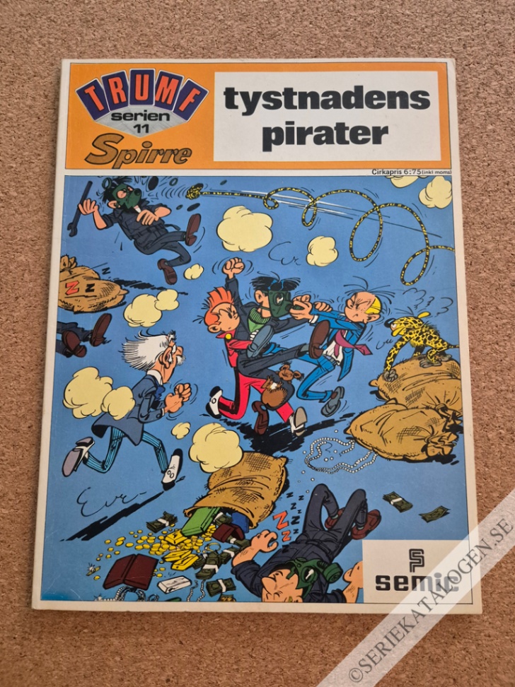 Framsida på Trumf-serien Spirre - Tystnadens pirater (1973)