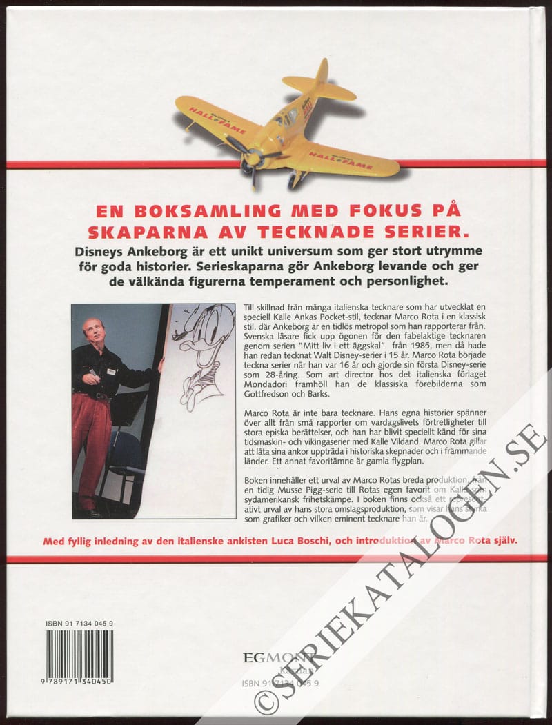 Baksida utan skyddsomslag på Marco Rota (2005)