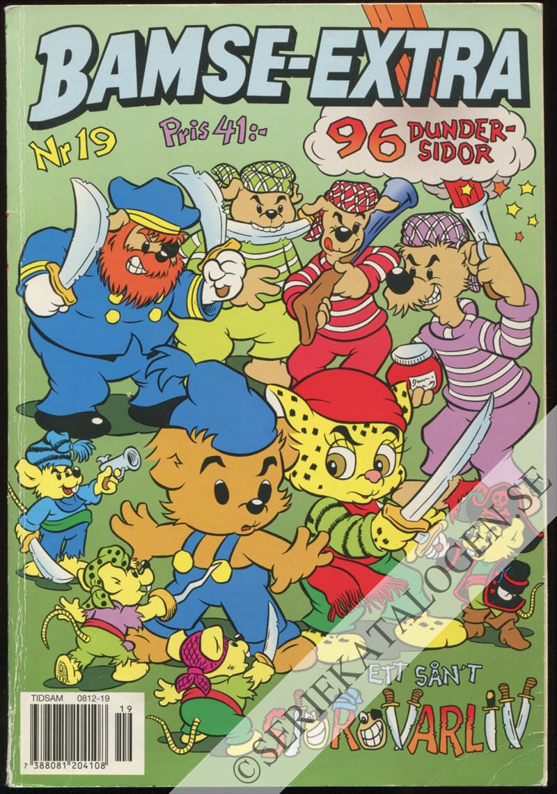 Framsida på Bamse-extra Ett sån’t sjörövarliv (2001)