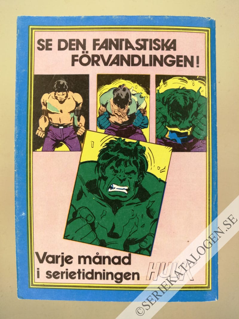 Baksida på Fruktans sekund (1983)