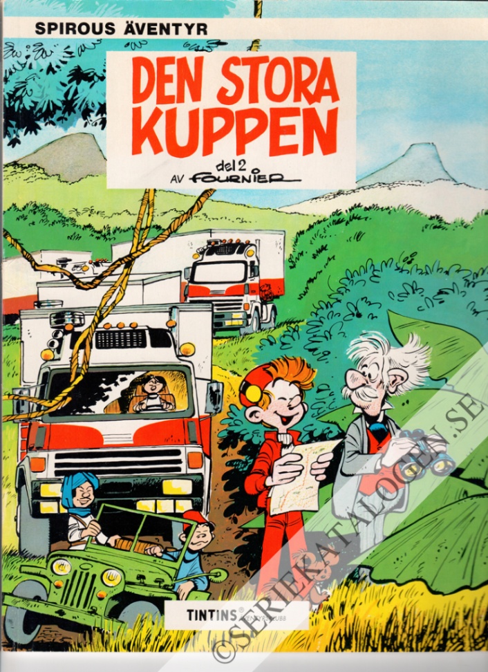 Framsida på Tintins äventyrsklubb Den stora kuppen (1993)