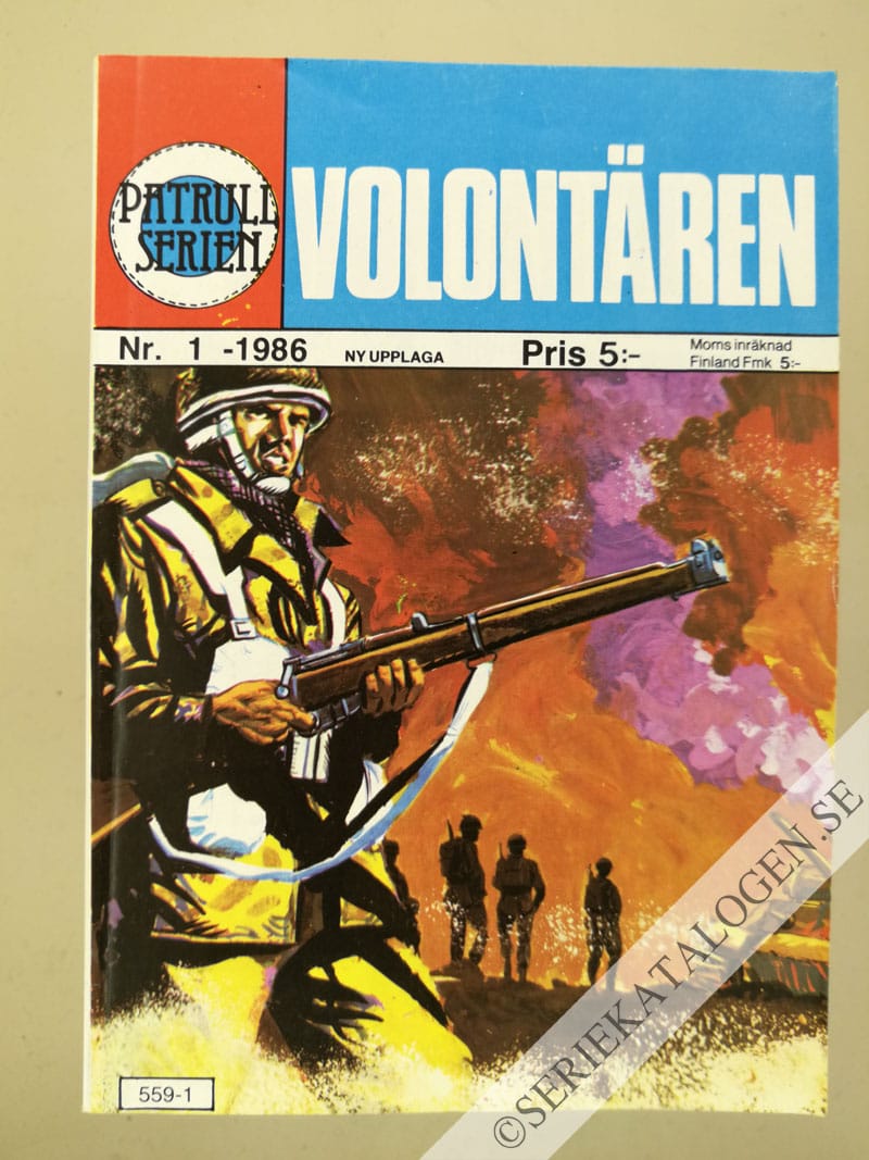 Framsida på Patrullserien #1 - Volontären (1986)