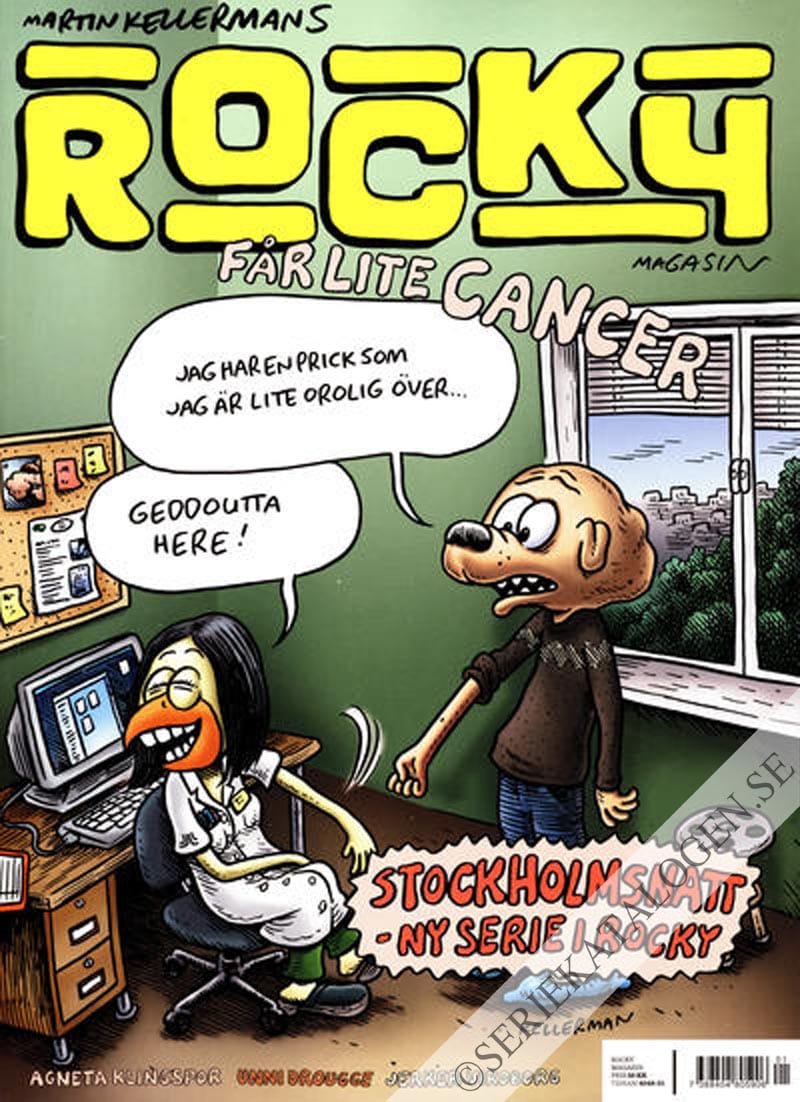 Framsida på Martin Kellermans Rocky #1 - Rocky får lite cancer (2012)
