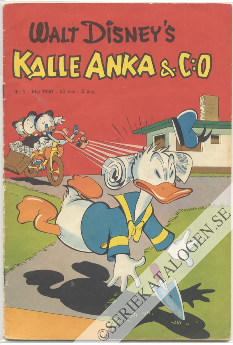 Framsida på Kalle Anka & C:o #5 (1950)