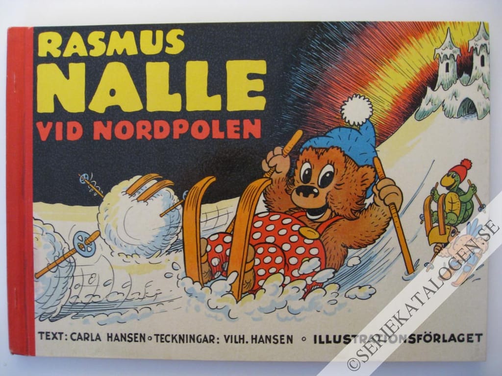 Framsida på Rasmus Nalle #(4) - Rasmus Nalle vid nordpolen (1954) (variant)