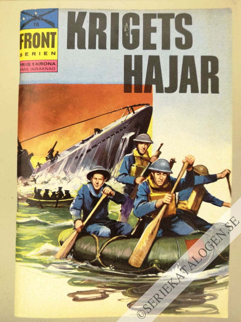 Framsida på Frontserien Krigets hajar (1966)
