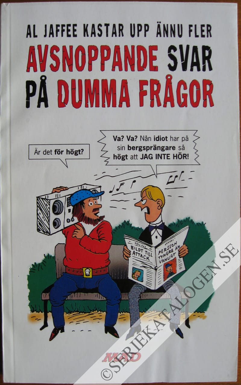 Framsida på Humorpocket Al Jaffee kastar upp ännu fler avsnoppande svar på dumma frågor (1998)