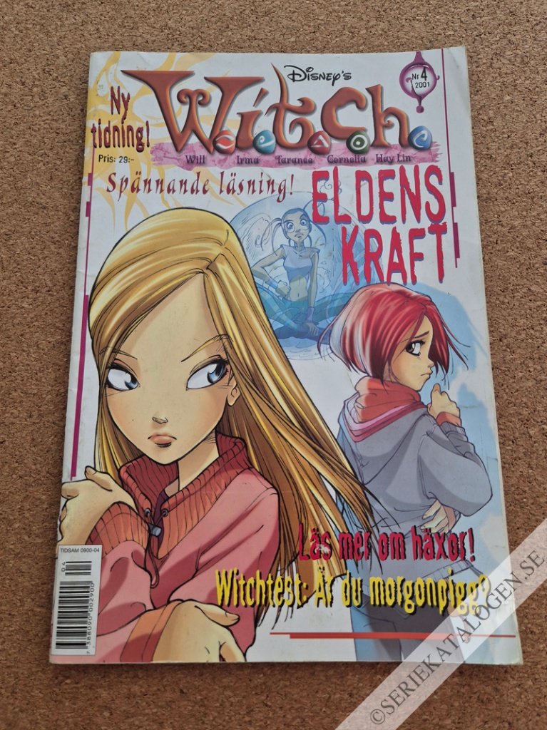 Framsida på W.i.t.c.h. #4 - Eldens kraft (2001)