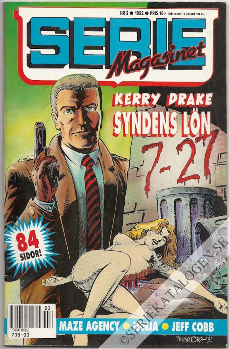 Framsida på Seriemagasinet #3 (1992)