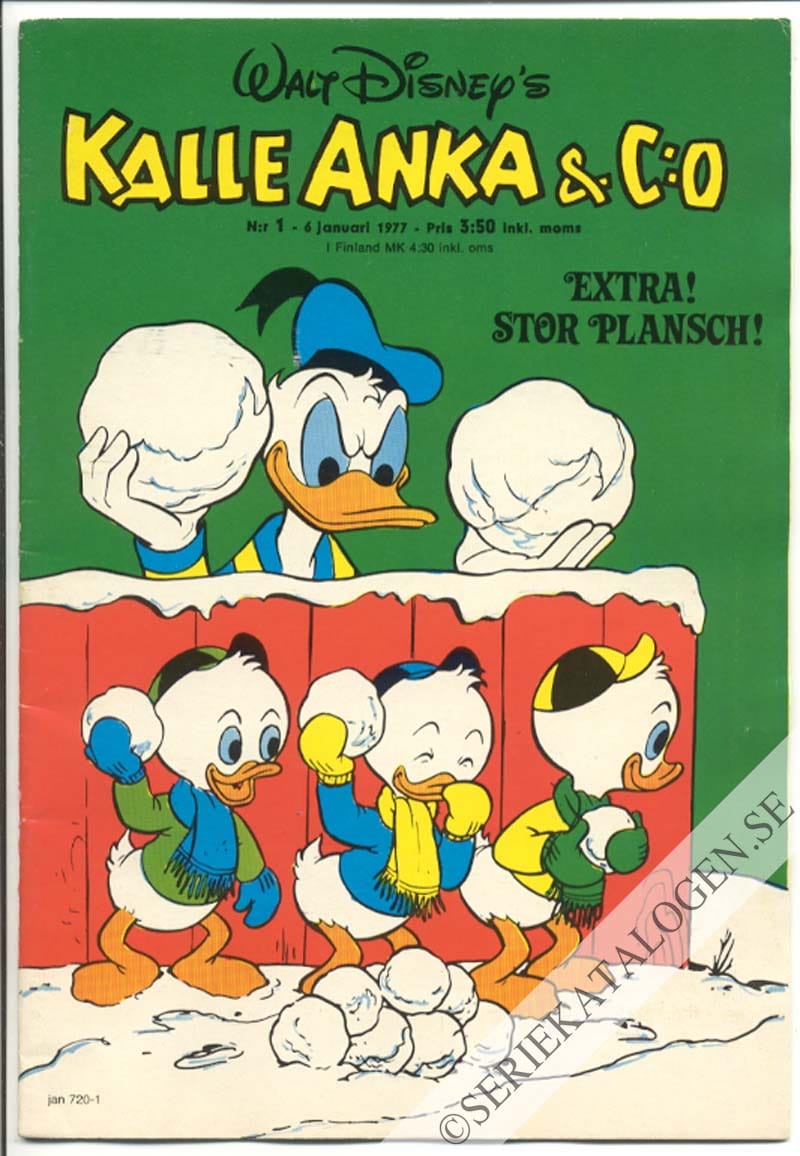 Framsida på Kalle Anka & C:o #1 (1977)