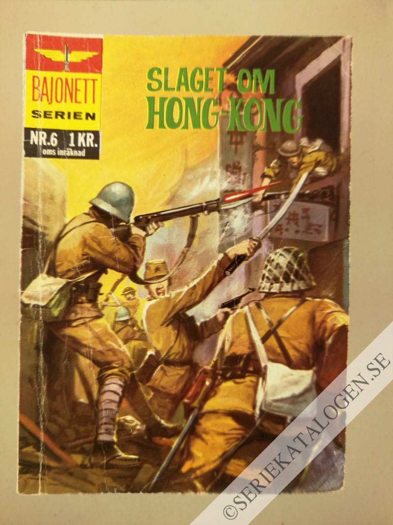 Framsida på Bajonettserien Slaget om Hong Kong (1966)