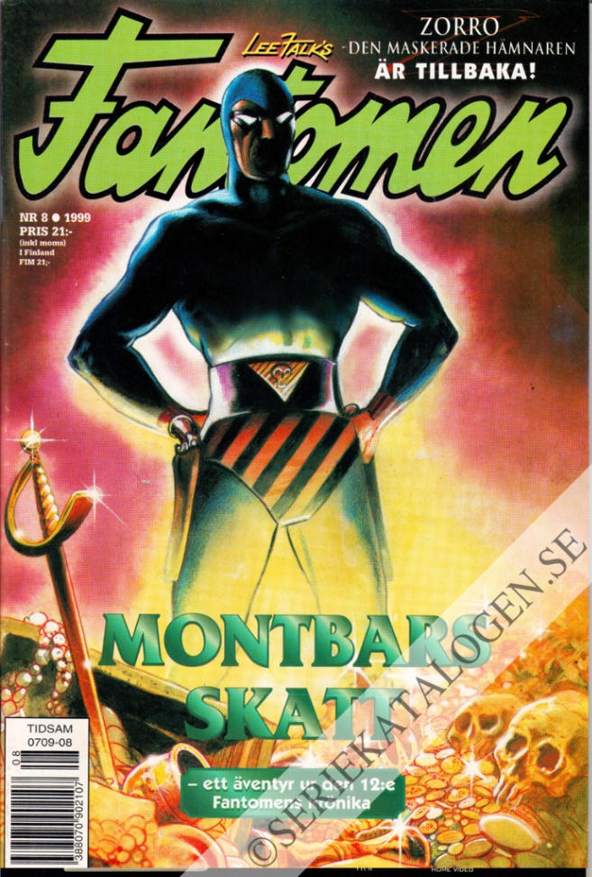 Framsida på Fantomen #8 (1999)