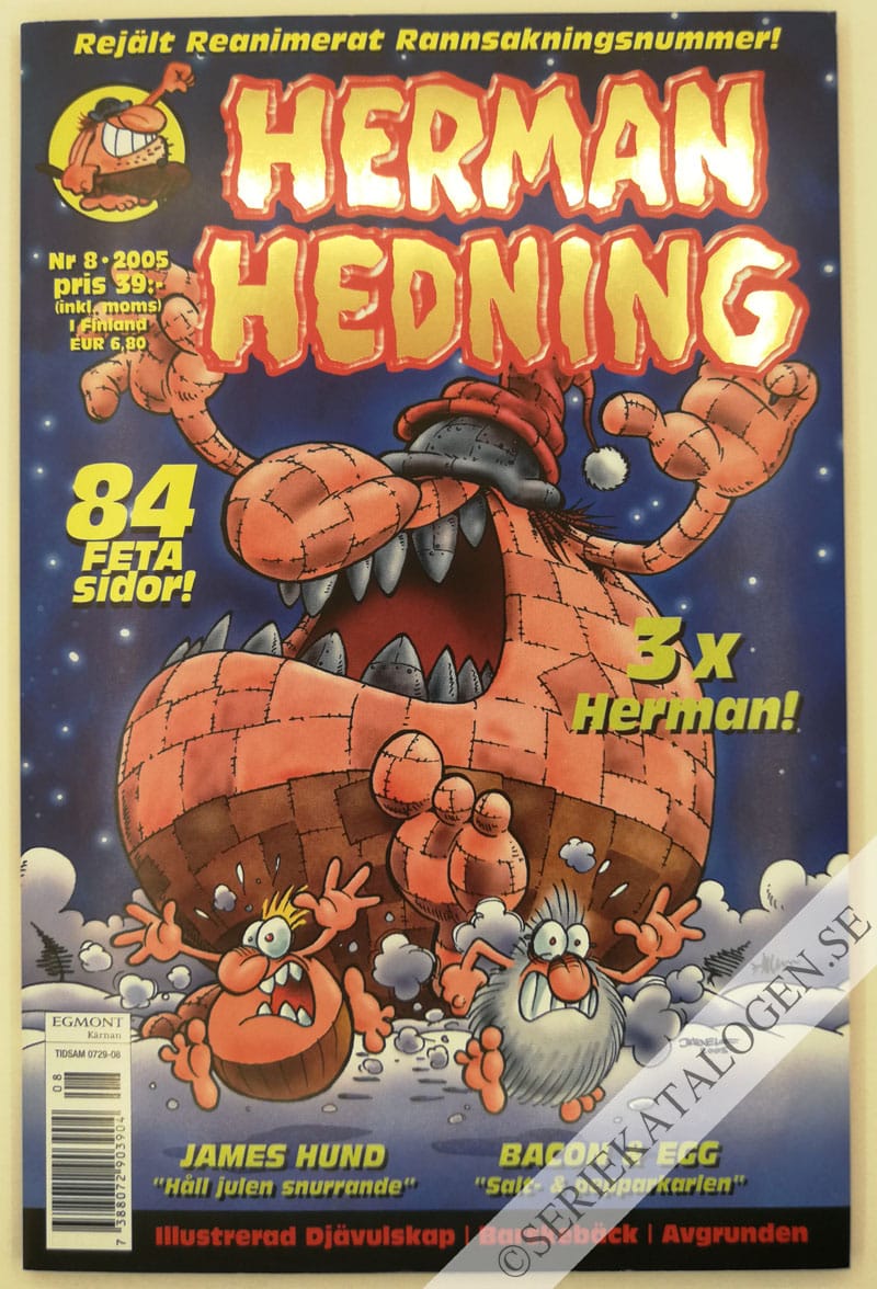 Framsida på Herman Hedning #8 (2005)