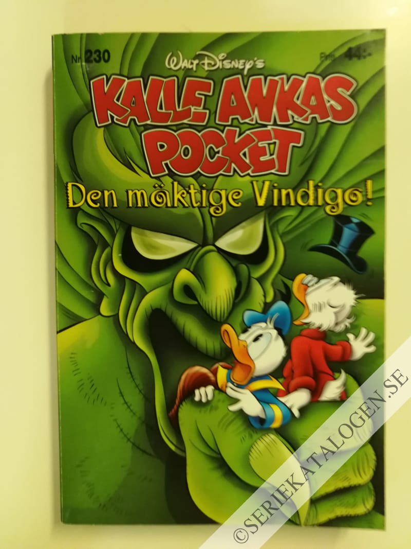 Framsida på Kalle Ankas pocket #230 - Den mäktige Vindigo! (1999)